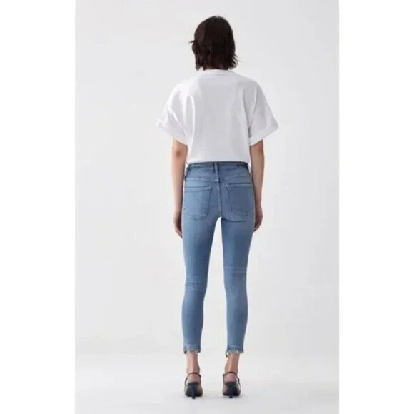 AGOLDE‎ Sophie Raw Hem High Rise Crop Skinny Jeans Size 27 - Picture 2 of 9